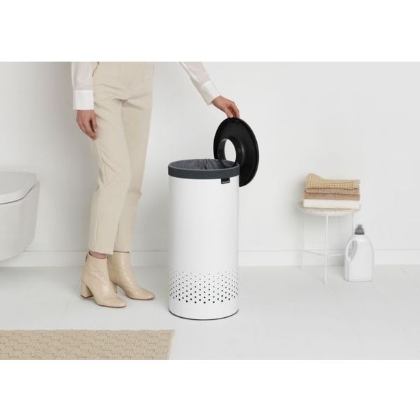 Brabantia Wasbox 35 liter White / Dark Grey kunststof deksel