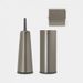 Brabantia ReNew toiletaccessoires, set van 3 - toiletborstel met houder, toiletrolhouder en reserverolhouder Platinum