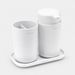 Brabantia ReNew badkameraccessoires, set van 3 - zeeppomp, tandenborstelhouder en schaal White