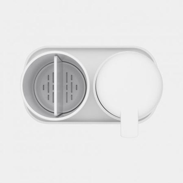 Brabantia ReNew badkameraccessoires, set van 3 - zeeppomp, tandenborstelhouder en schaal White