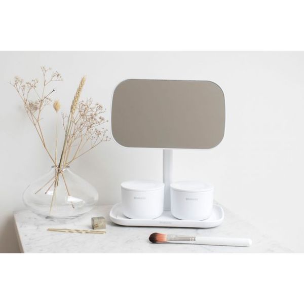 Brabantia ReNew spiegel met accessoire schaal White