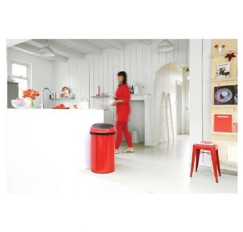 Touch Bin poubelle 60 litres Passion Red  Brabantia