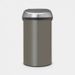 Brabantia Touch Bin afvalemmer 60 liter Platinum / Matt Steel Fingerprint Proof