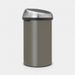 Brabantia Touch Bin afvalemmer 60 liter Platinum / Matt Steel Fingerprint Proof