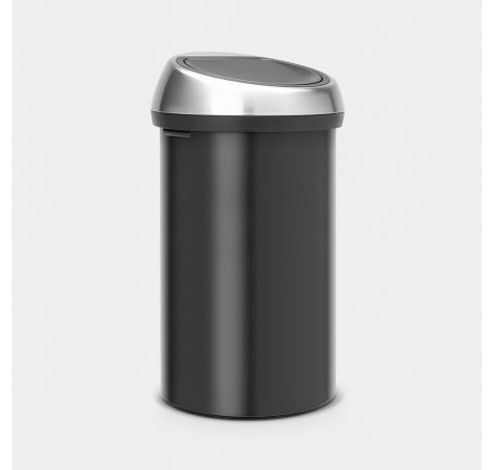 Touch Bin afvalemmer 60 liter Matt Black / Matt Steel Fingerprint Proof  Brabantia