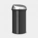 Brabantia Touch Bin afvalemmer 60 liter Matt Black / Matt Steel Fingerprint Proof