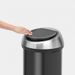 Brabantia Touch Bin afvalemmer 60 liter Matt Black / Matt Steel Fingerprint Proof