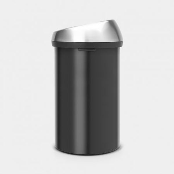 Brabantia Touch Bin afvalemmer 60 liter Matt Black / Matt Steel Fingerprint Proof