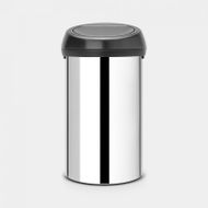 Touch Bin afvalemmer 60 liter Brilliant Steel / Matt Black 