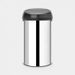 Brabantia Touch Bin afvalemmer 60 liter Brilliant Steel / Matt Black