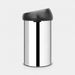 Brabantia Touch Bin afvalemmer 60 liter Brilliant Steel / Matt Black