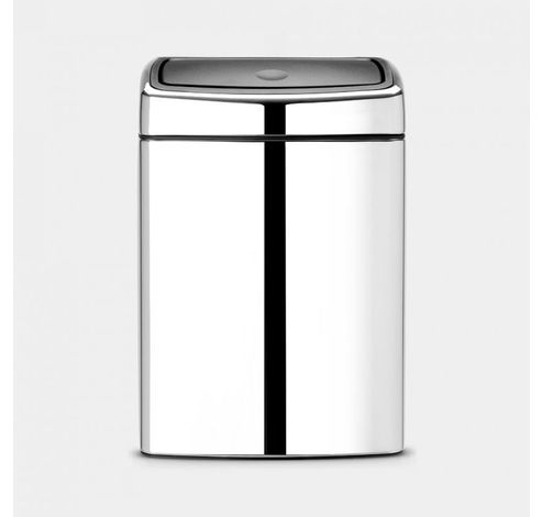 Touch Bin poubelle murale 10 litres avec seau intérieur synthétique Brilliant Steel  Brabantia