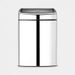 Brabantia Touch Bin wandafvalemmer 10 liter met kunststof binnenemmer Brilliant Steel