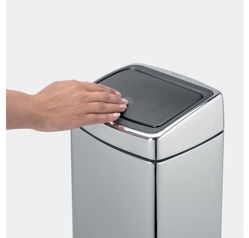 Touch Bin poubelle murale 10 litres avec seau intérieur synthétique Brilliant Steel  Brabantia