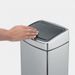 Brabantia Touch Bin wandafvalemmer 10 liter met kunststof binnenemmer Brilliant Steel