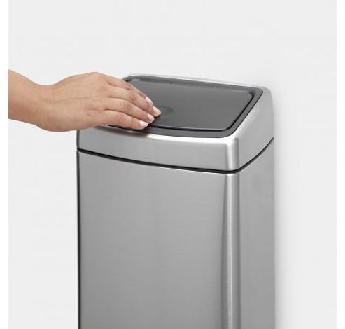 Touch Bin poubelle murale 10 litres avec seau intérieur synthétique Matt Steel Fingerprint Proof  Brabantia