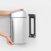 Brabantia Touch Bin wandafvalemmer 10 liter met kunststof binnenemmer Matt Steel Fingerprint Proof