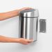 Brabantia Touch Bin wandafvalemmer 3 liter met kunststof binnenemmer Matt Black / Matt Steel