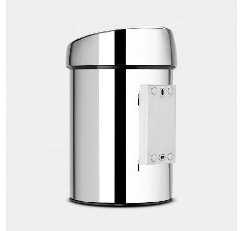 Touch Bin wandafvalemmer 3 liter met kunststof binnenemmer Brilliant Steel  Brabantia