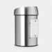 Brabantia Touch Bin wandafvalemmer 3 liter met kunststof binnenemmer Matt Steel