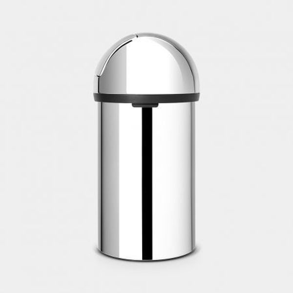 Brabantia Push Bin afvalemmer 60 liter Brilliant Steel