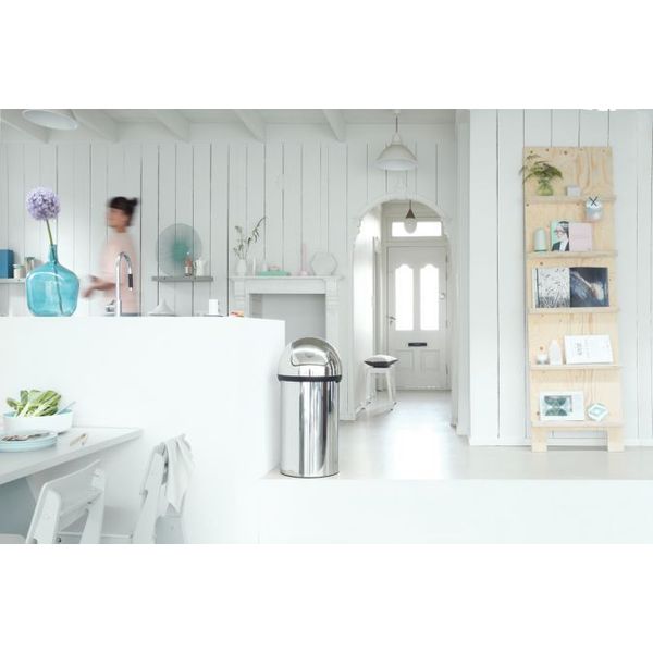 Brabantia Push Bin afvalemmer 60 liter Brilliant Steel