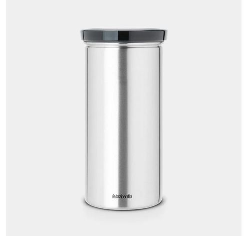 Voorraadbus voor 18 koffiepads Matt Steel Fingerprint Proof / Grey  Brabantia