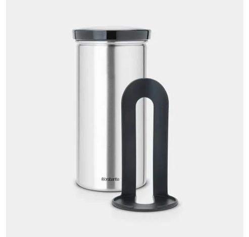 Voorraadbus voor 18 koffiepads Matt Steel Fingerprint Proof / Grey  Brabantia