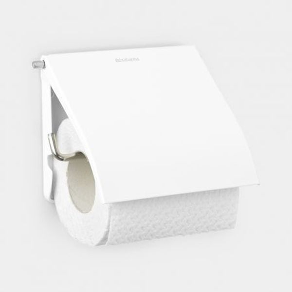 Brabantia ReNew toiletrolhouder met klep White