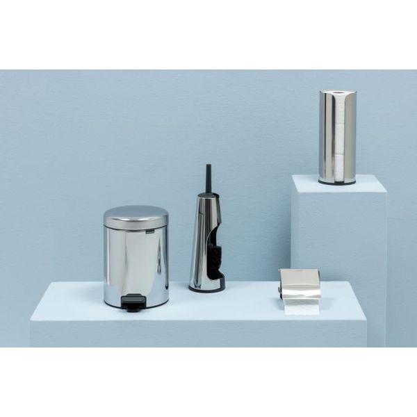 Brabantia ReNew toiletrolhouder met klep Brilliant Steel