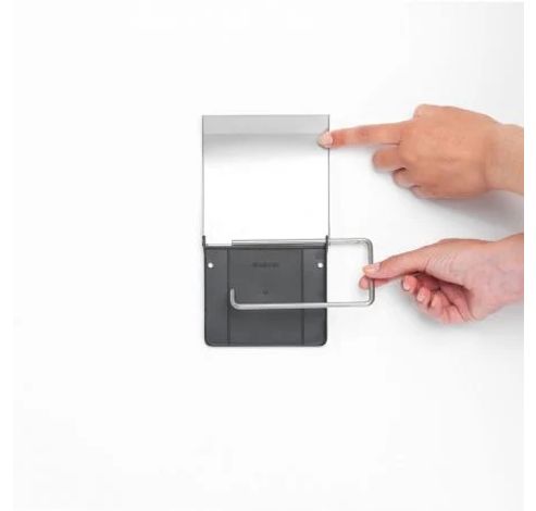 ReNew toiletrolhouder met klep Brilliant Steel  Brabantia