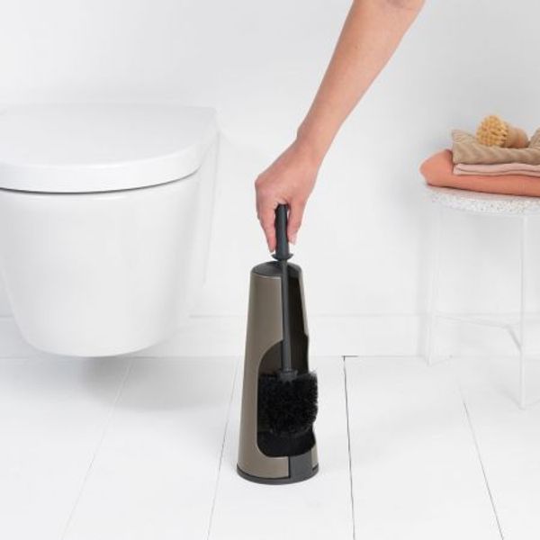 Brabantia ReNew toiletborstel met houder Platinum