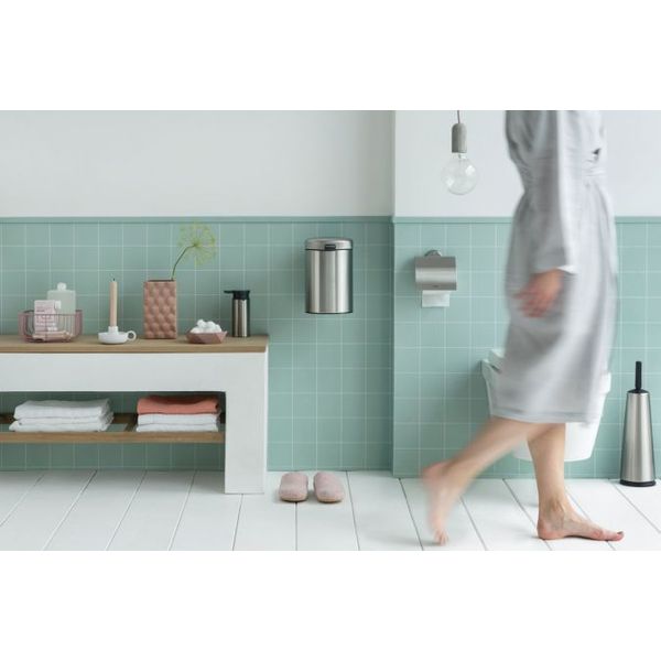 Brabantia Profile Toiletrolhouder met klep Matt Steel