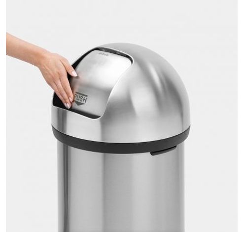 Push Bin poubelle 60 litres Matt Steel  Brabantia