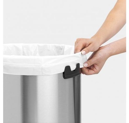 Push Bin poubelle 60 litres Matt Steel  Brabantia