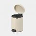 Brabantia NewIcon pedaalemmer 5 liter met kunststof binnenemmer Soft Beige