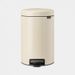 Brabantia NewIcon pedaalemmer 12 liter met kunststof binnenemmer Soft Beige