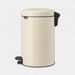 Brabantia NewIcon pedaalemmer 12 liter met kunststof binnenemmer Soft Beige