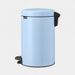 Brabantia NewIcon pedaalemmer 12 liter met kunststof binnenemmer Dreamy Blue