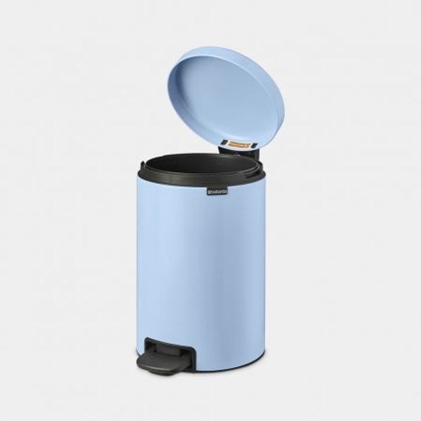 Brabantia NewIcon pedaalemmer 12 liter met kunststof binnenemmer Dreamy Blue