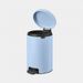 Brabantia NewIcon pedaalemmer 12 liter met kunststof binnenemmer Dreamy Blue