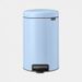 Brabantia NewIcon pedaalemmer 12 liter met kunststof binnenemmer Dreamy Blue