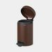 Brabantia NewIcon pedaalemmer 3 liter Mineral Cosy Brown