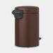 Brabantia NewIcon pedaalemmer 3 liter Mineral Cosy Brown