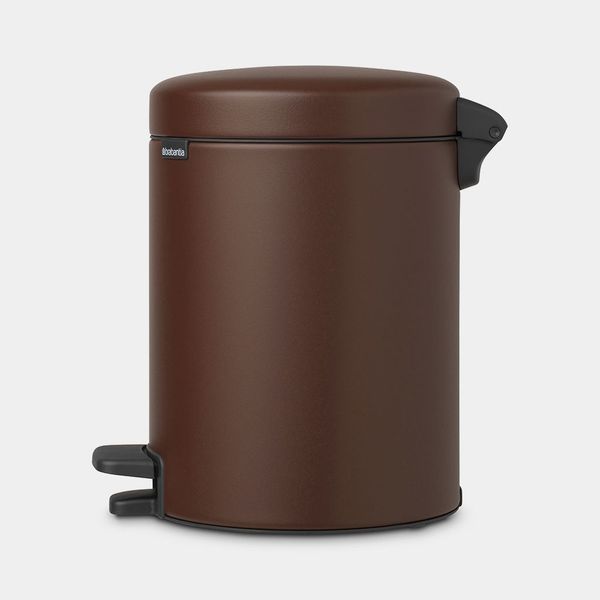 Brabantia NewIcon pedaalemmer 5 liter met kunststof binnenemmer Mineral Cosy Brown