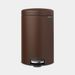 Brabantia NewIcon pedaalemmer 12 liter Mineral Cosy Brown