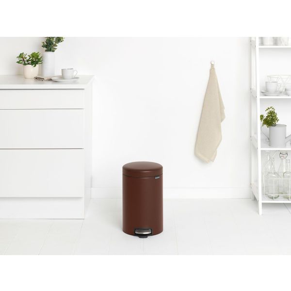 Brabantia NewIcon pedaalemmer 12 liter Mineral Cosy Brown