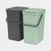 Brabantia Sort & Go inbouwemmer 2 x 12 liter Jade Green en Dark Grey