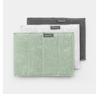 SinkSide sponsdoekjes microvezel 16 x 22 cm, set van 3 Light Grey, Dark Grey, Jade Green 