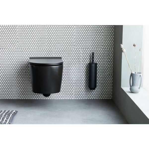 MindSet toiletborstel met houder Mineral Infinite Grey 